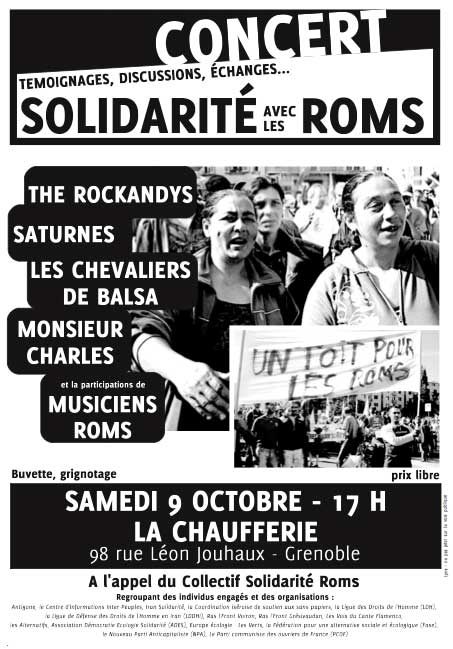 Affiche du concert du 9 octobre 2010 à Grenoble